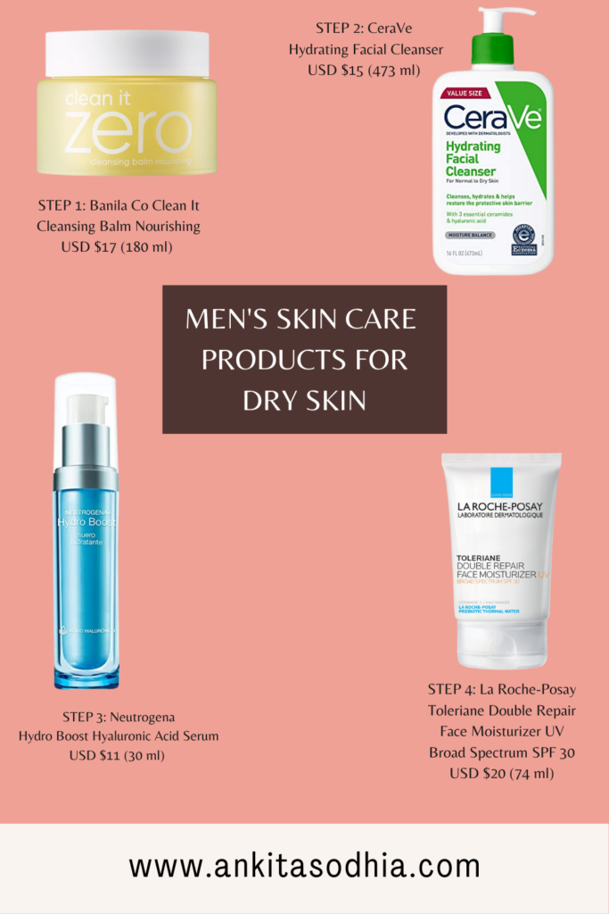 skin care products for men dry skin