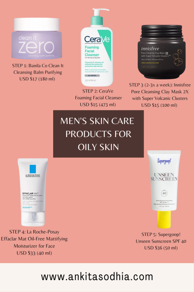 skin care products for men oily skin